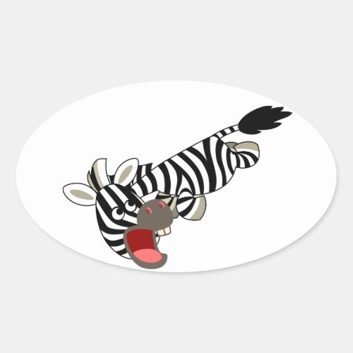 Cute Prankish Cartoon Zebra Sticker