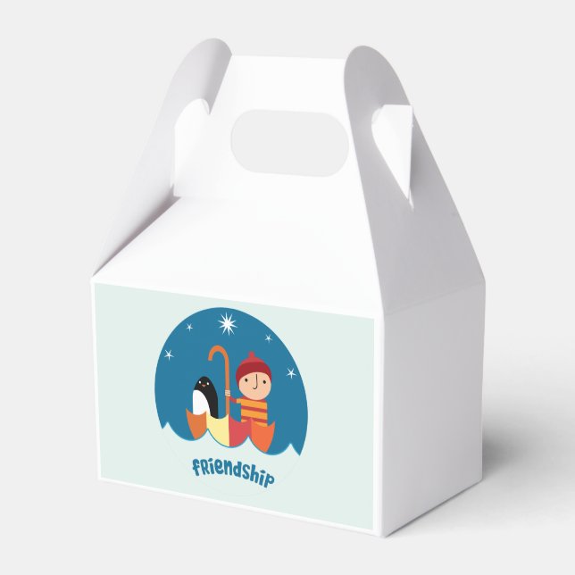 Cute Pre School K Lost And Found Friendship Favor Boxes (Front Side)