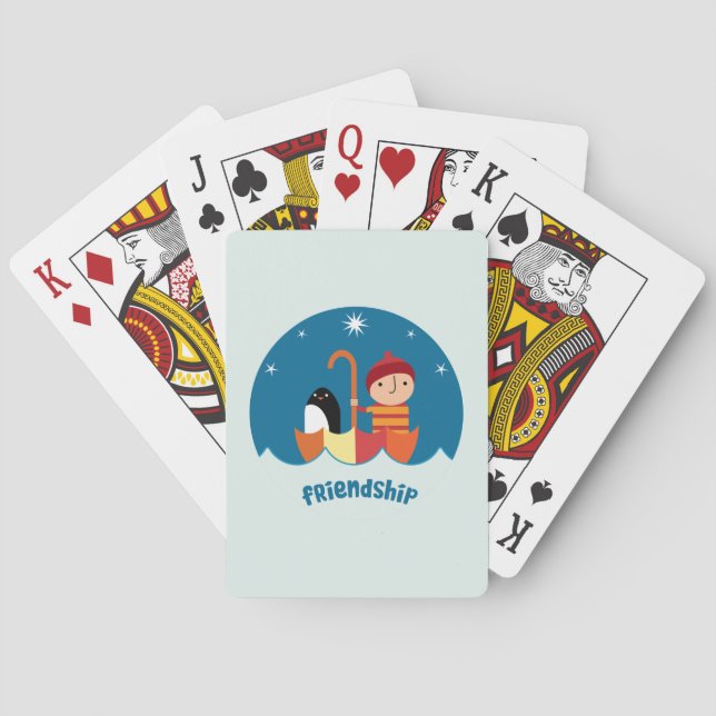 Cute Pre School K Lost And Found Friendship Poker Cards (Back)