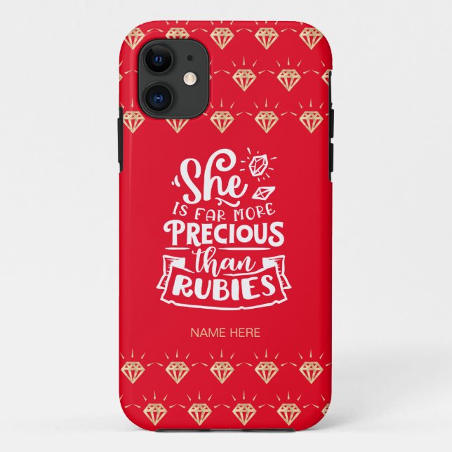 Cute Precious Than Rubies Case-Mate iPhone Case (Back)