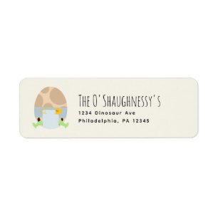 Cute Preggosaurus Dinosaur Egg Baby Shower Label