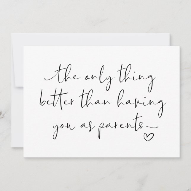 Cute Pregnancy Reveal Parents We're Expecting Baby Card (Front)