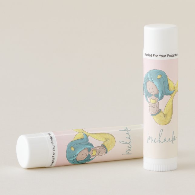 Cute Pregnant Mermaid Lip Balm (Front)