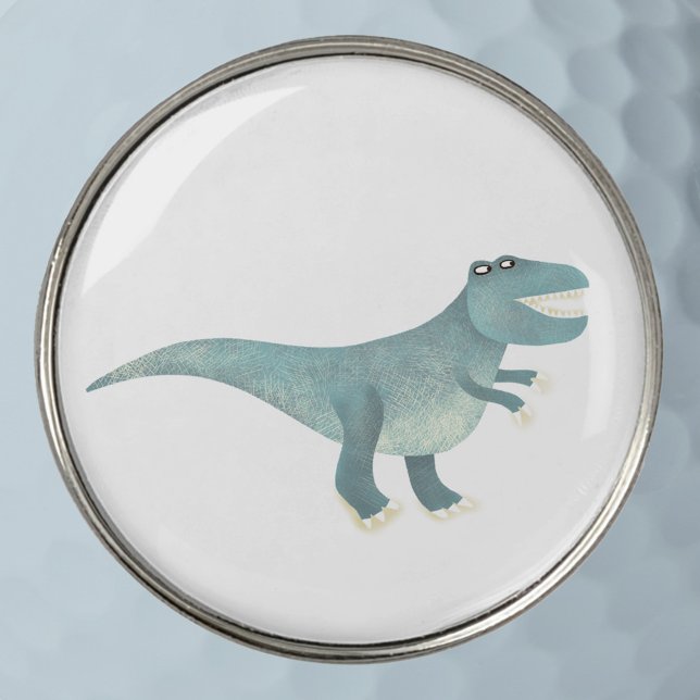 Cute Prehistoric T-Rex Dinosaur Golf Ball Marker (Fun Tyrannosaurus Rex dinosaur golf ball marker)