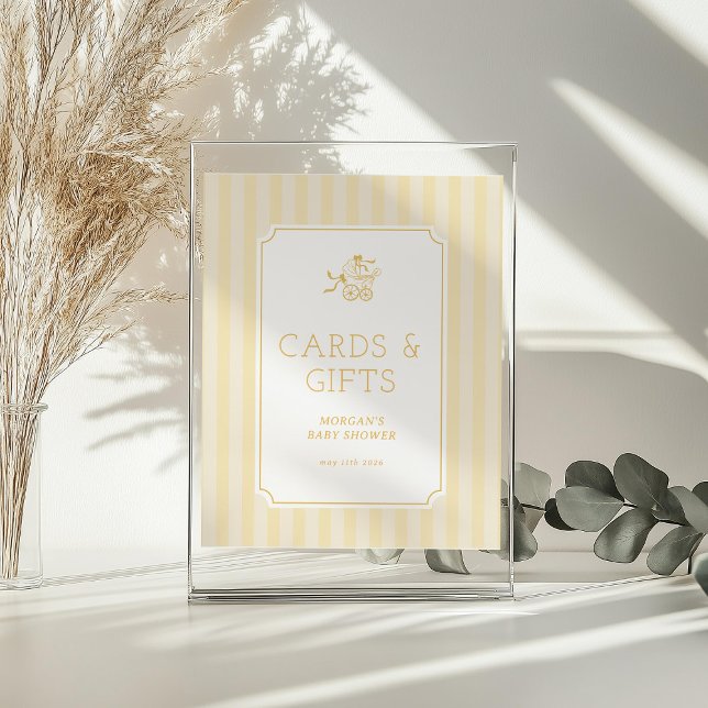 Cute Preppy Baby Stroller Baby Shower Invitation Acrylic Sign (Creator Uploaded)