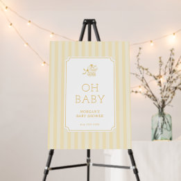 Cute Preppy Baby Stroller Baby Shower Invitation Foam Board