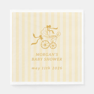 Cute Preppy Baby Stroller Baby Shower Napkins
