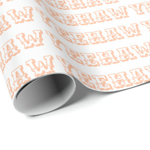 Cute Preppy Girly Yeehaw Pastel Peach Pink Wrapping Paper