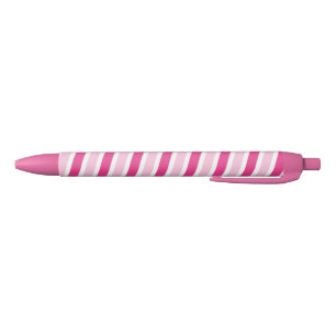 Cute Preppy Pink and White Stripes Pen