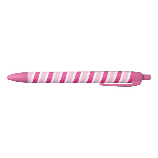 Cute Preppy Pink and White Stripes  Pen (Bottom)