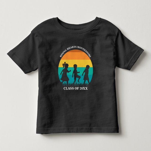 Cute Preschool or Montessori School Personalized Toddler T-shirt (Front)