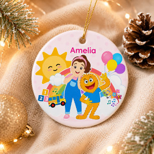 Cute Preschool Teacher Toddler Birthday Party Ceramic Ornament