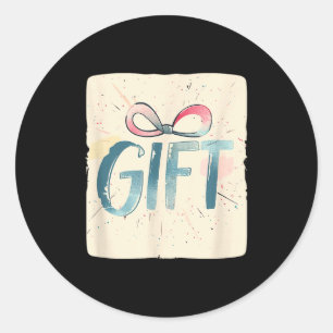 Cute Present Costume For Birthday And Christmas Classic Round Sticker