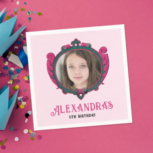 Cute Pretty Girly Blush Pink Royal Princess Photo Napkins (Creator Uploaded)