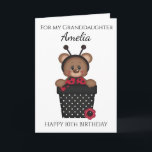 Cute Pretty Granddaughter Ladybug Kids Birthday  Card<br><div class="desc">Cute Pretty Granddaughter Ladybug Kids Birthday Card</div>