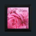 Cute pretty pink roses girly floral beautiful glam gift box<br><div class="desc">This pretty jewelry box was created by Berglind Design.

© Berglind Design. All rights reserved.</div>