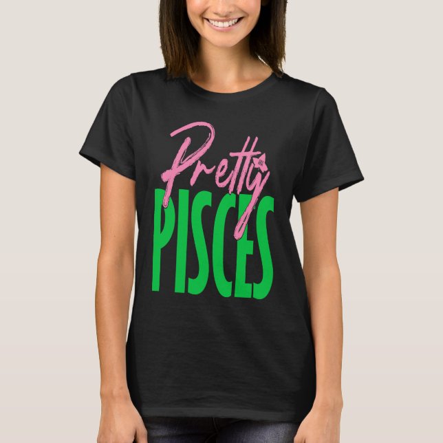 Cute pretty pisces zodiac signs aka T-Shirt (Front)