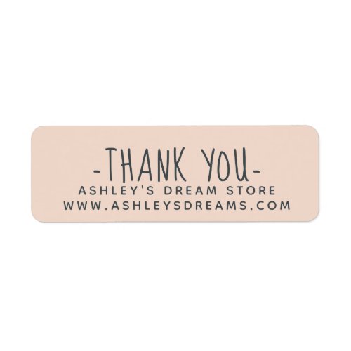 Cute Pretty Small Business Pink Thank You Labels