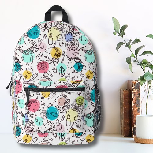 Cute Pretty Unicorn Pattern Printed Backpack