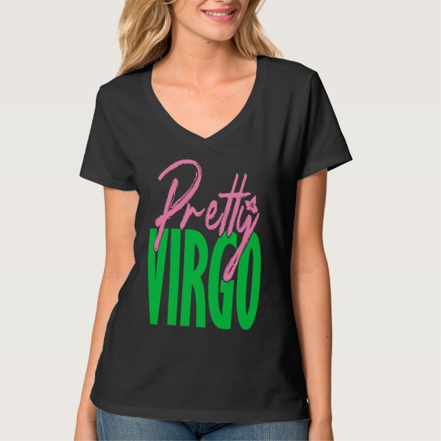 Cute pretty virgo zodiac signs aka T-Shirt (Front)