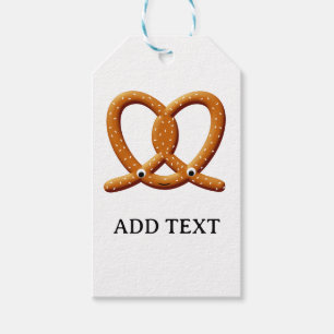 Cute Pretzel Drawing Prints Gift Tags