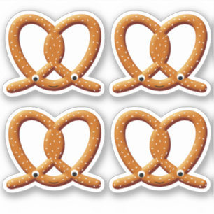 Cute Pretzel Drawing Prints Sticker