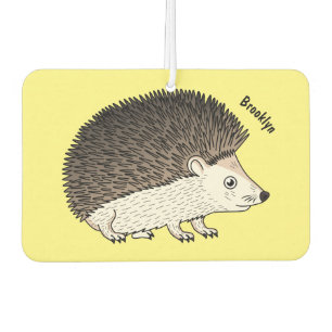 Cute prickly hedgehog cartoon illustration air freshener