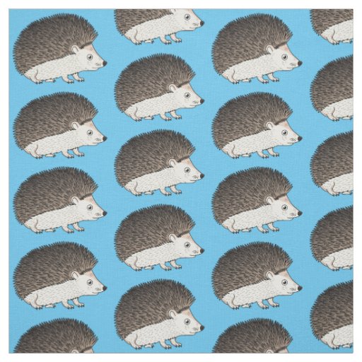 Cute prickly hedgehog cartoon illustration fabric