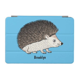Cute prickly hedgehog cartoon illustration iPad mini cover