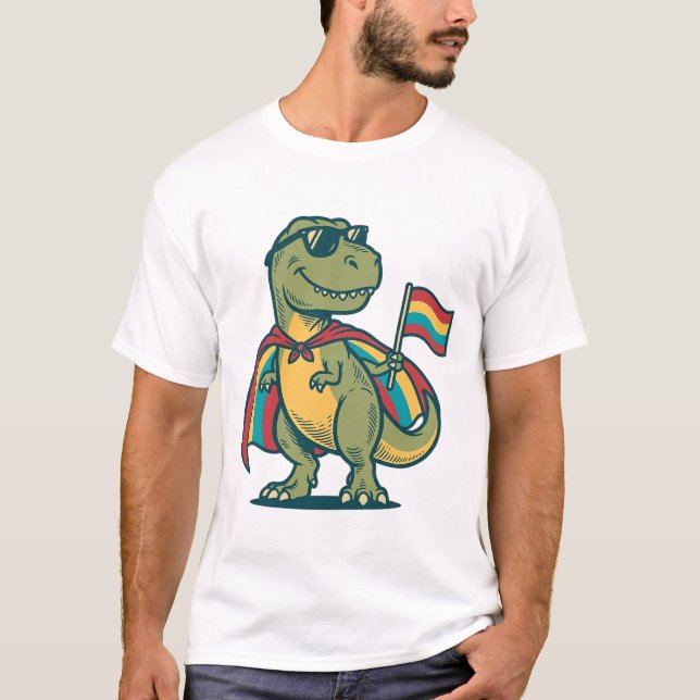Cute Pride Dinosaur Vector Shirt Design_1 (Front)