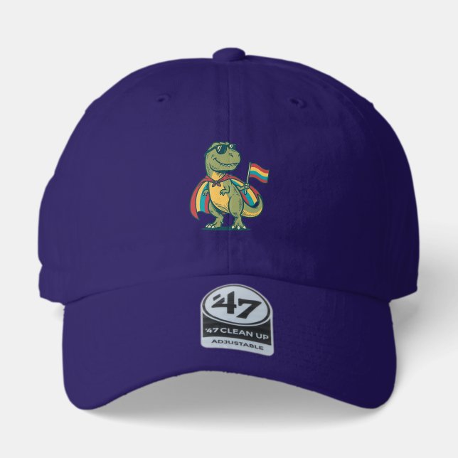 Cute Pride Dinosaur Vector Shirt Design_1 47 Brand Hat (Front)