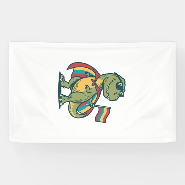 Cute Pride Dinosaur Vector Shirt Design_1 Banner (Horizontal)