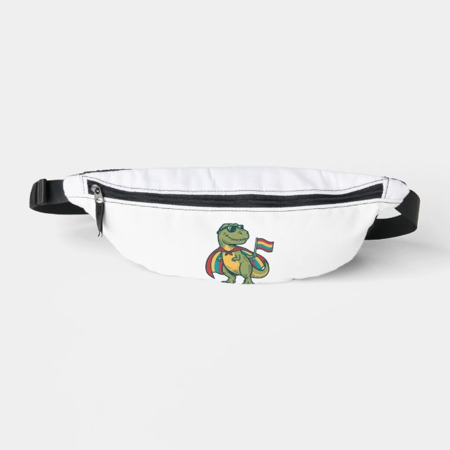 Cute Pride Dinosaur Vector Shirt Design_1 Fanny Pack (Front)