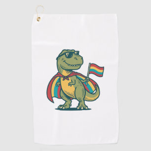 Cute Pride Dinosaur Vector Shirt Design_1 Golf Towel