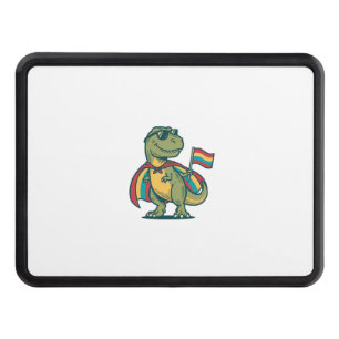 Cute Pride Dinosaur Vector Shirt Design_1 Hitch Cover
