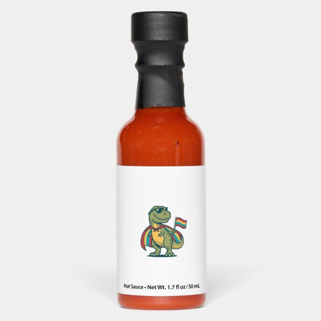 Cute Pride Dinosaur Vector Shirt Design_1 Hot Sauces (Front)