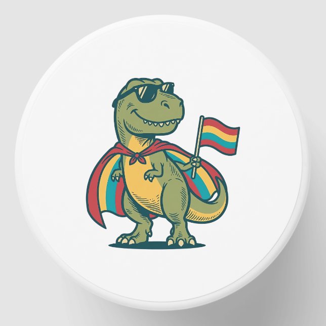 Cute Pride Dinosaur Vector Shirt Design_1 Mini Candle Favors (Front)