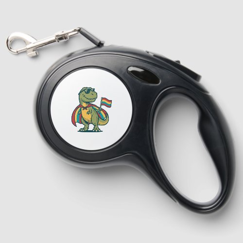 Cute Pride Dinosaur Vector Shirt Design_1 Retractable Pet Leash