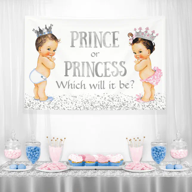 Transparent African Prince Baby Shower Cute Prince Princess Gender