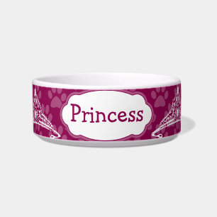 Cute Princes Kitty Personalized Kitty Cat Bowl