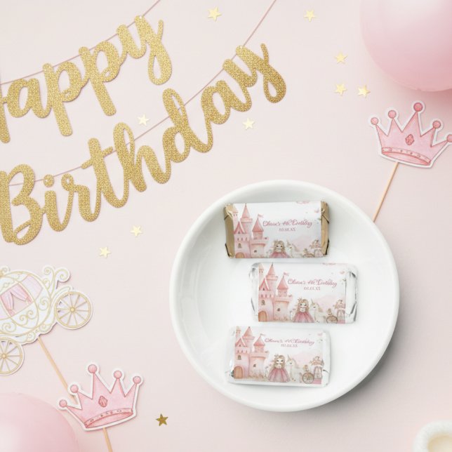  Cute Princess 4th Pink Castle Unicorn Birthday  Hershey's Miniatures (Creator Uploaded)