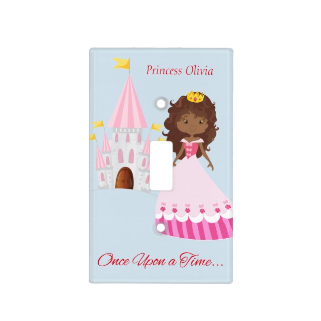 Cute Princess and Castle Light Switch Cover (Front)