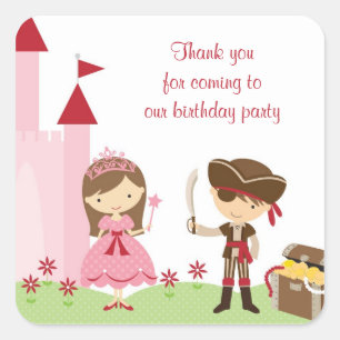 Cute Princess and PIrate Stickers