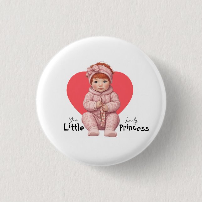Cute Princess Baby Button (Front)
