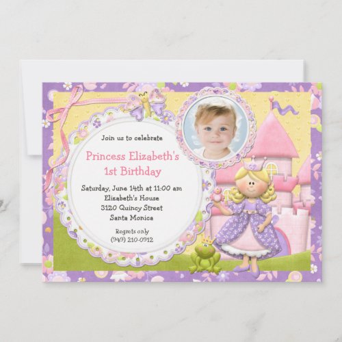 Cute Princess Birthday Party Invitation