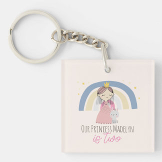 Cute Princess Birthday Party Keychain