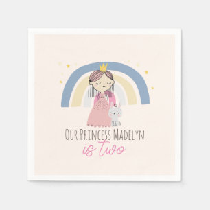 Cute Princess Birthday Party Napkins
