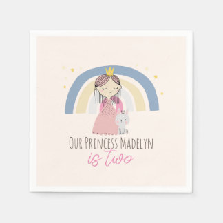 Cute Princess Birthday Party Napkins