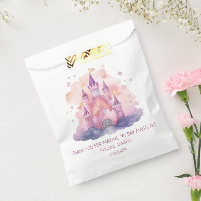 Cute Princess Castle Girl Birthday Party  Favor Bag (Sealed)