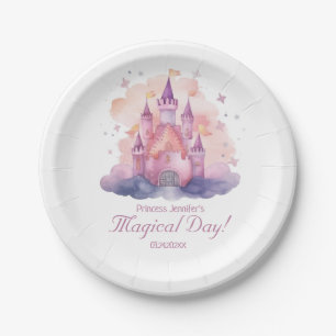 Cute Princess Castle Girl Birthday Party Paper Plates